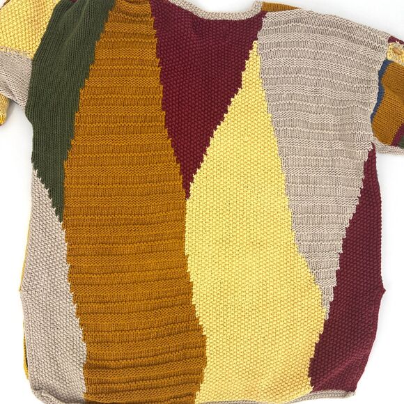 VTG Knitting Needles Knitted by Hand Sweater Size M - Picture 8 of 9